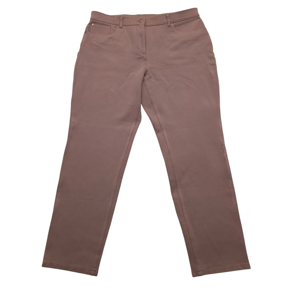 Chico's So Slimming‎ Payton Pants Taupe Womens Size 2 Short 33x27